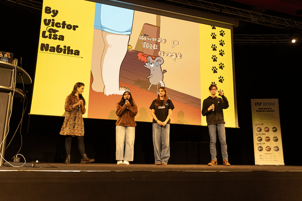 LTS students pitching their game development project